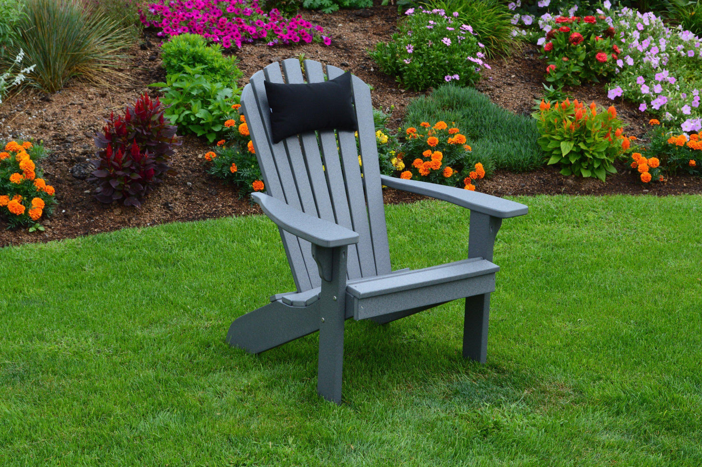 A&L Furniture Co. Amish Made Recycled Plastic Fanback Adirondack Chair - LEAD TIME TO SHIP 10 BUSINESS DAYS