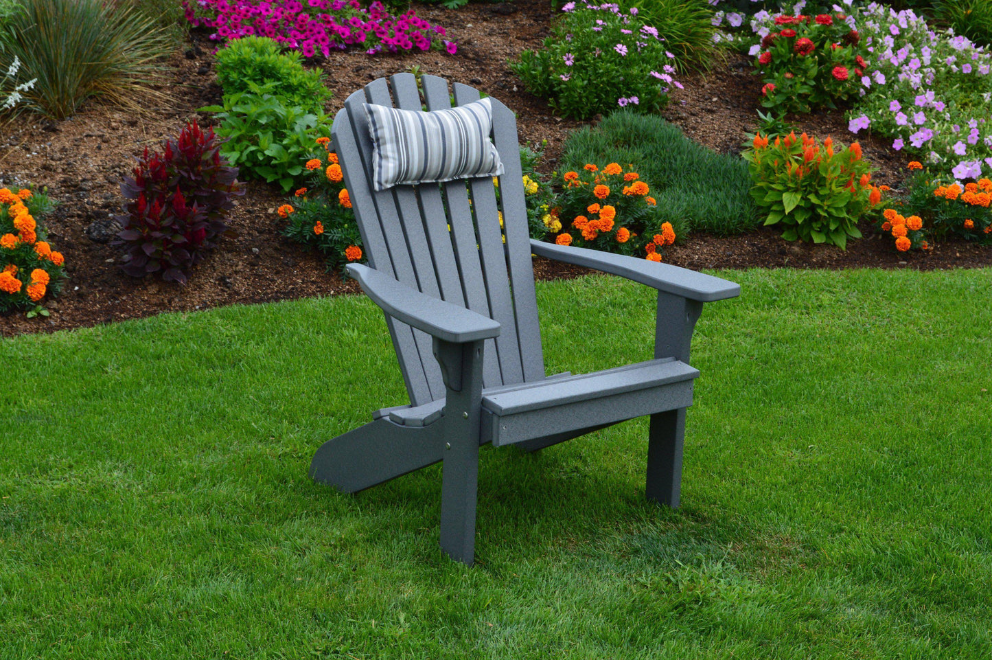 Bryton Park Poly Furniture Amish Made Recycled Plastic Fanback Adirondack Chair - LEAD TIME TO SHIP 10 BUSINESS DAYS