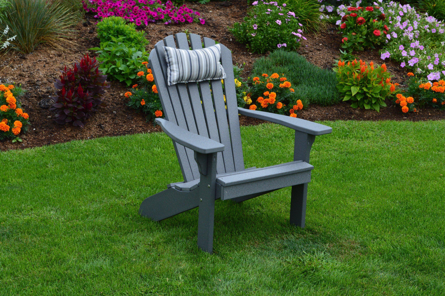 A&L Furniture Co. Amish Made Recycled Plastic Fanback Adirondack Chair - LEAD TIME TO SHIP 10 BUSINESS DAYS
