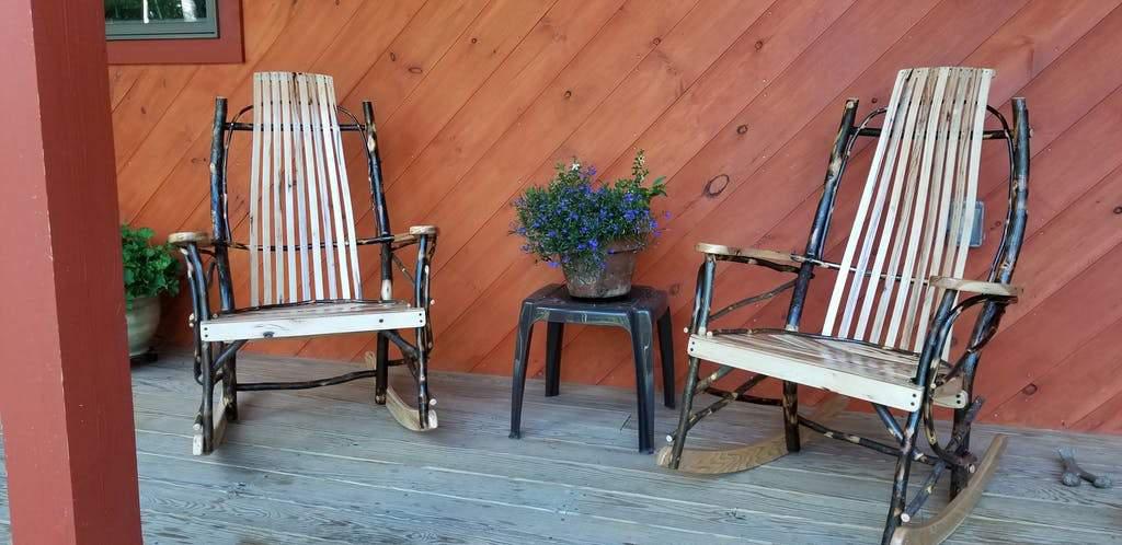 a&l amish bentwood hickory rocker rustic set