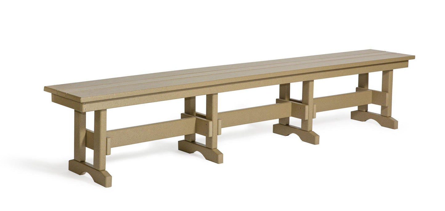 Leisure Lawns Amish Made Recycled Plastic 8' Dining Bench #168 - LEAD TIME TO SHIP 6 WEEKS OR LESS