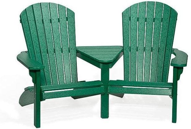 Leisure Lawns Amish Made Recycled Plastic Settee (Fan-Back) Model #202 - LEAD TIME TO SHIP 4 WEEKS