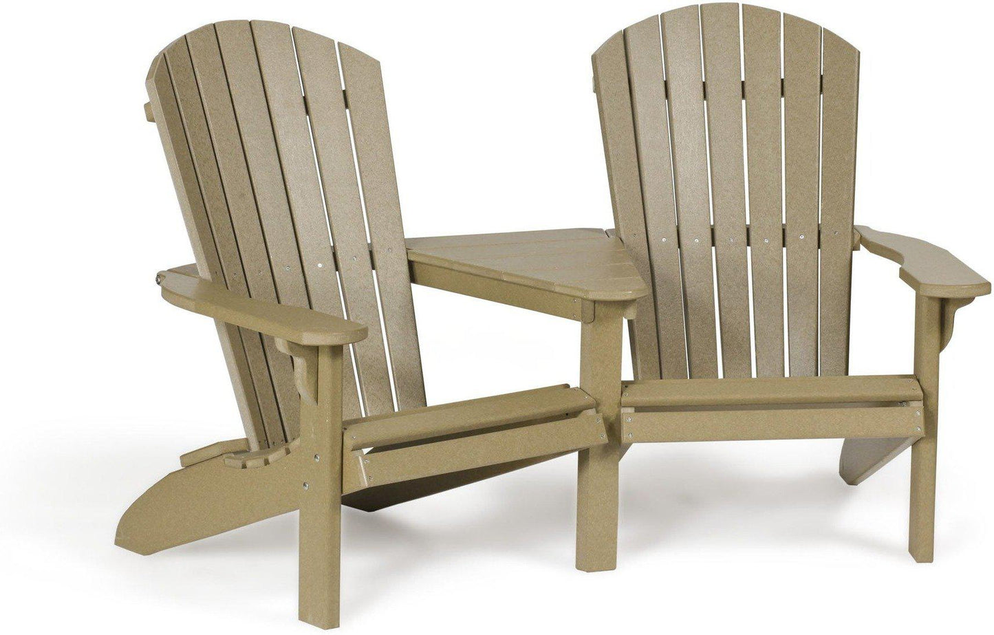 Leisure Lawns Amish Made Recycled Plastic Settee (Fan-Back) Model #202 - LEAD TIME TO SHIP 4 WEEKS