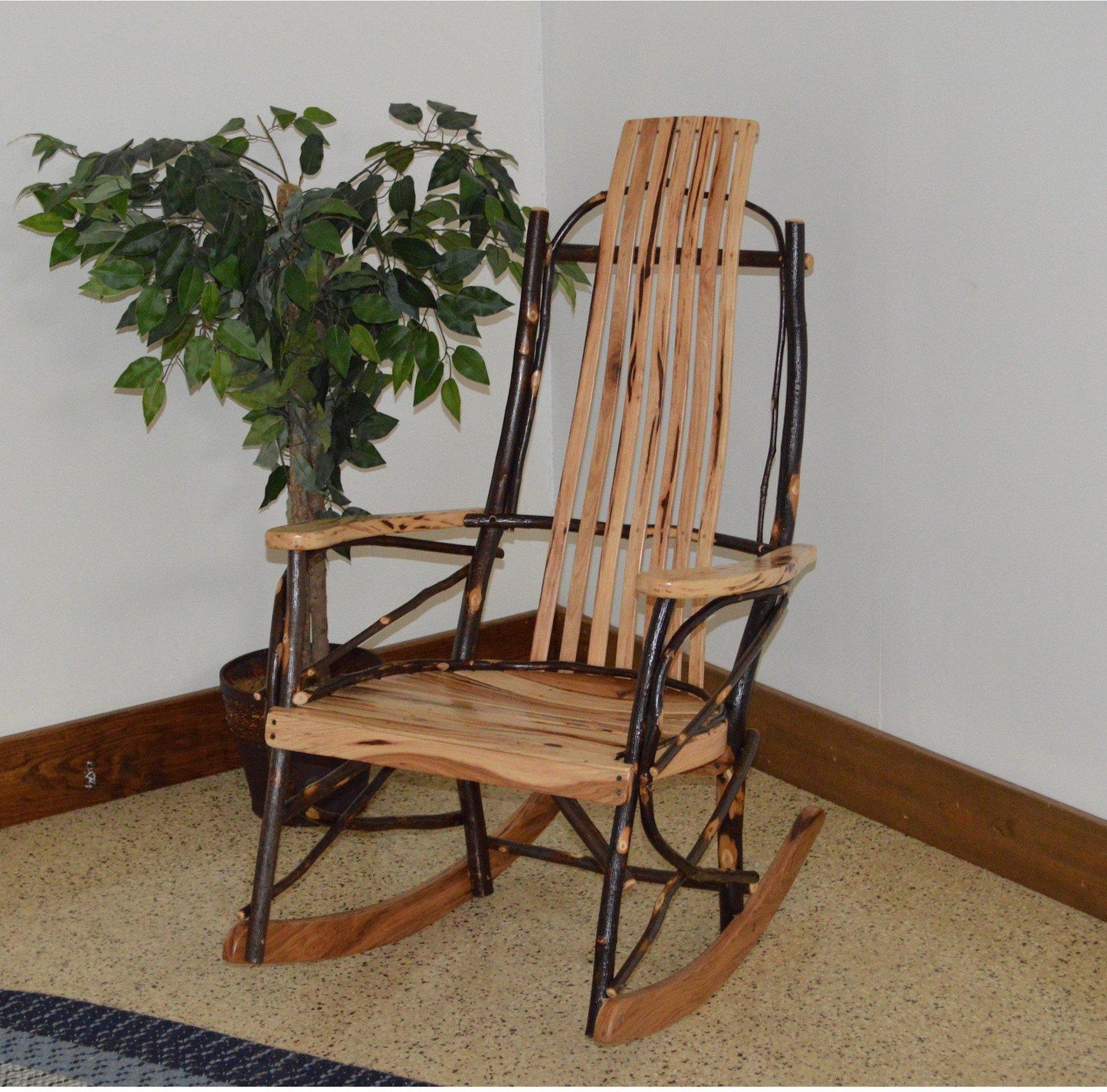 Watauga Creek - Hickory and bent twig Amish Rocker