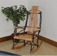 amish hickory rocking chair  rustic hickory finish