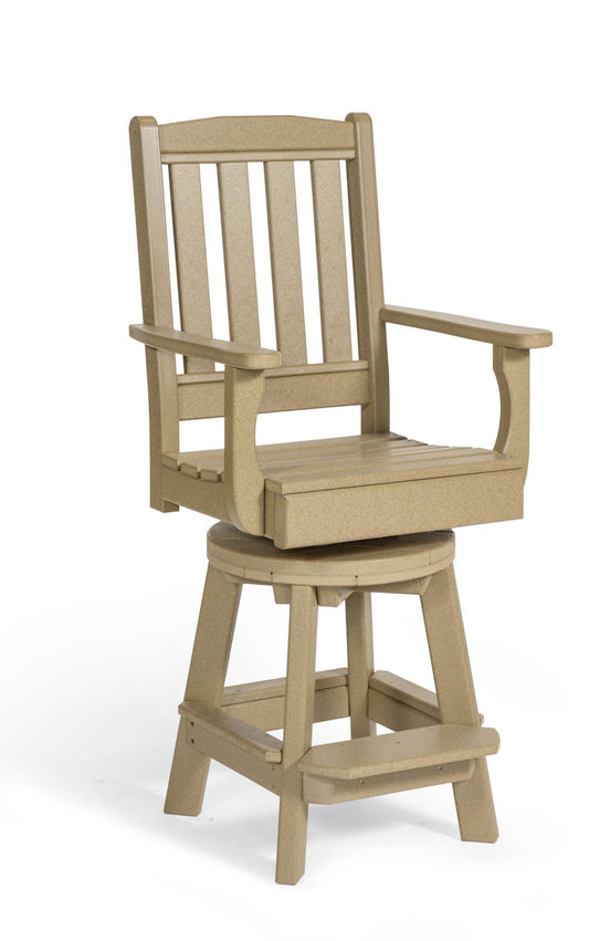 Leisure Lawns Amish Made Recycled Plastic English Garden Swivel Chair (Bar Height) Model  #228B - LEAD TIME TO SHIP 4 WEEKS