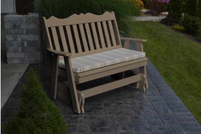 Bryton Park Poly Furniture Royal English Recycled Plastic 5ft Glider Chair - LEAD TIME TO SHIP 10 BUSINESS DAYS