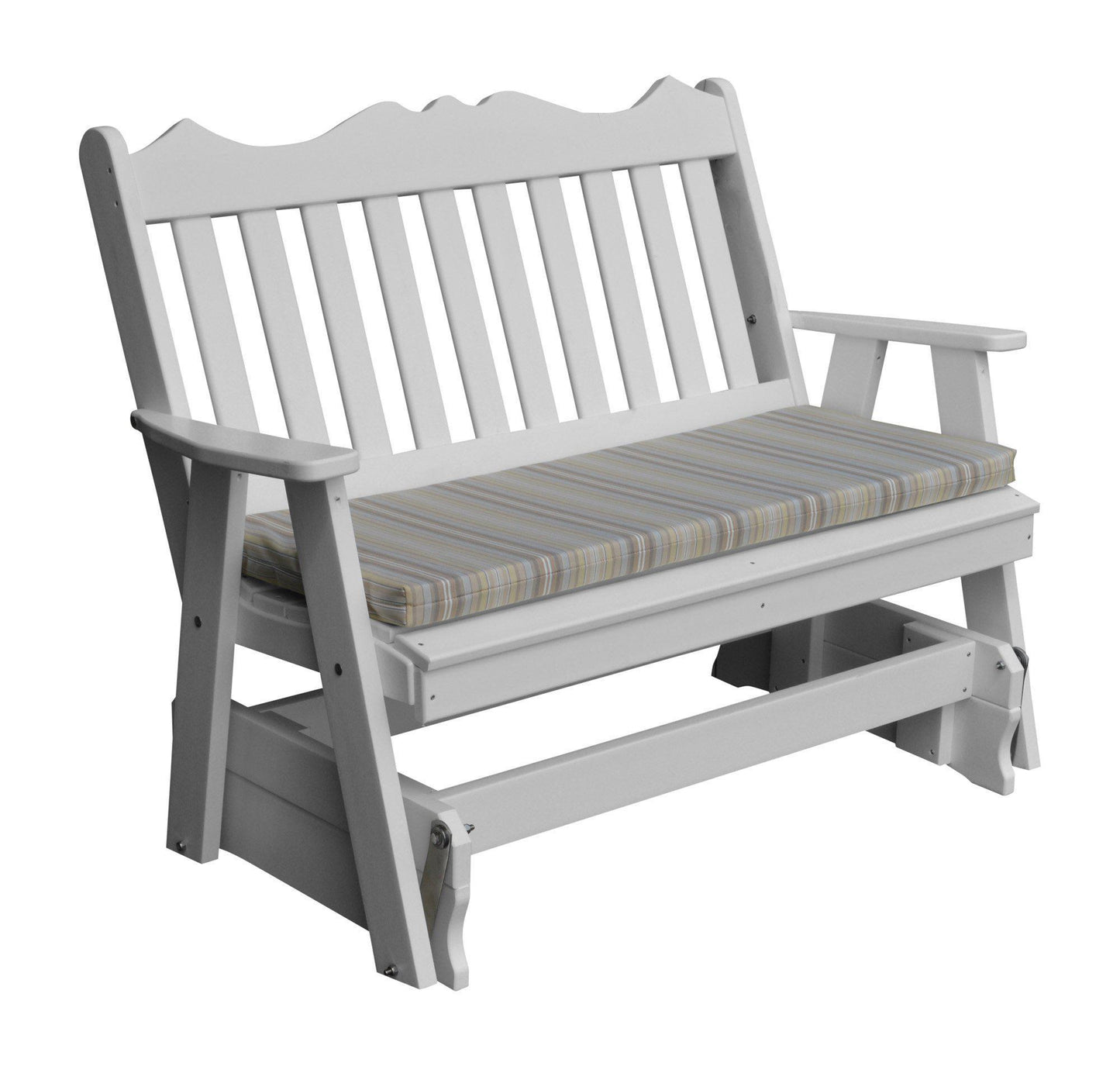 Bryton Park Poly Furniture Royal English Recycled Plastic 5ft Glider Chair - LEAD TIME TO SHIP 10 BUSINESS DAYS