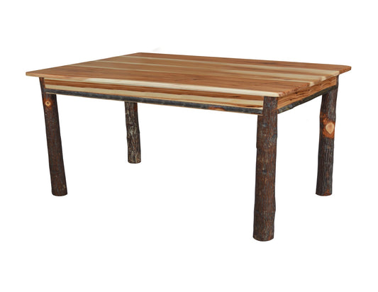 A&L Furniture Co. Timberlux Rustic Hickory 6' Farm Table - LEAD TIME TO SHIP 10 BUSINESS DAYS