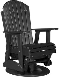 luxcraft black plastic poly glider chair