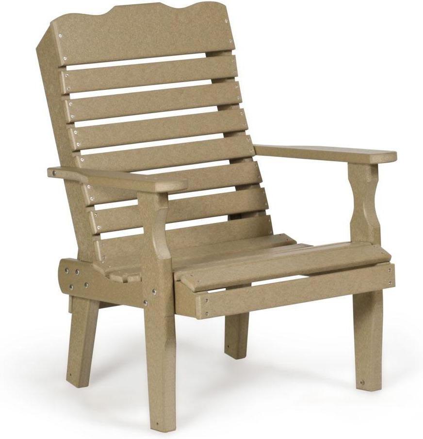 Leisure Lawns Amish Made Recycled Plastic Single Curve-Back Chair Model # 300 - LEAD TIME TO SHIP 4 WEEKS OR LESS