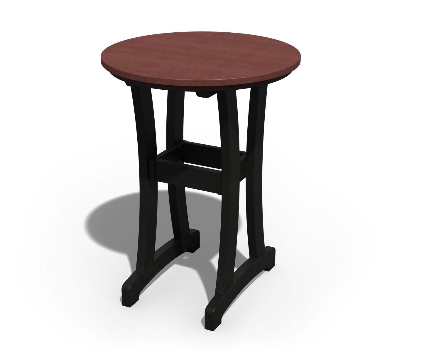 Patiova Recycled Plastic 30" Round Legacy Bar Table - LEAD TIME TO SHIP 3 WEEKS