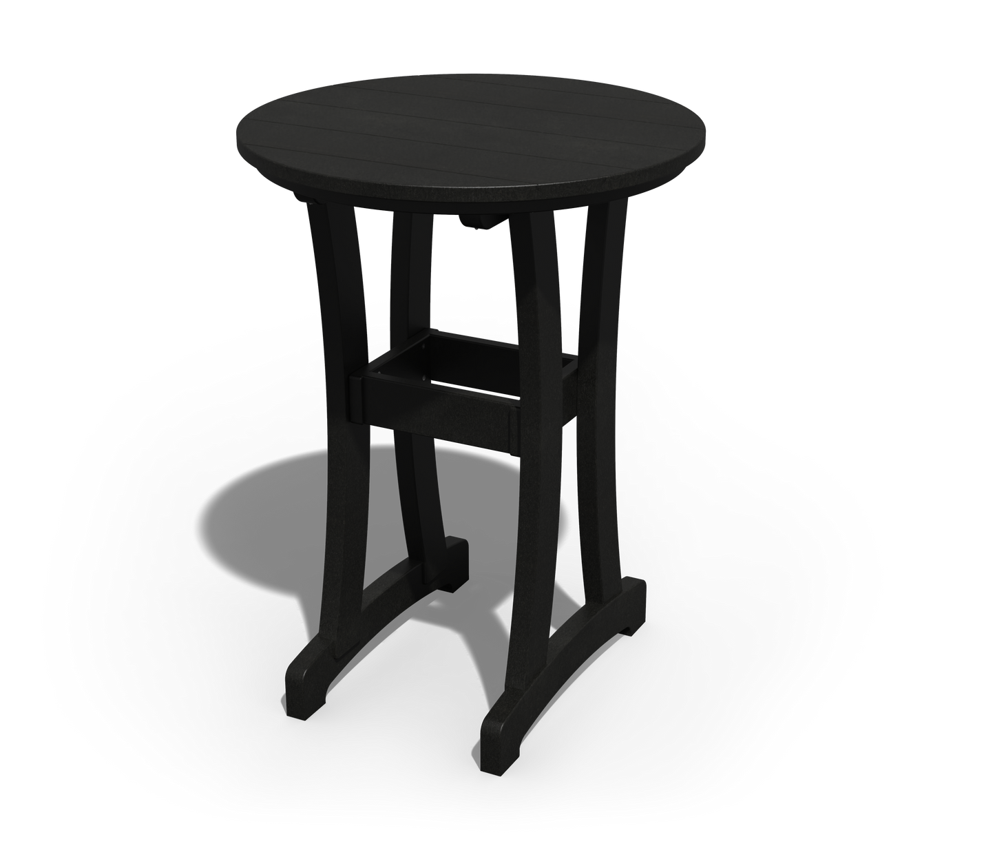 Patiova Recycled Plastic 30" Round Legacy Bar Table - LEAD TIME TO SHIP 3 WEEKS