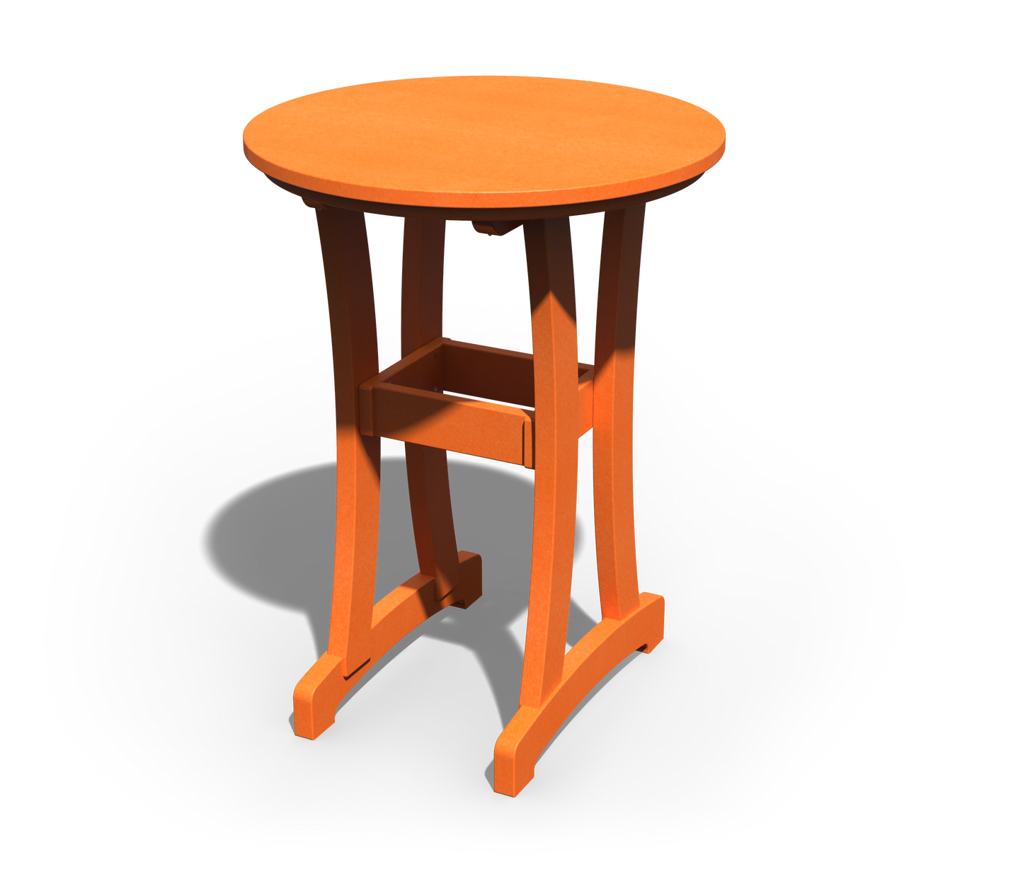 Patiova Recycled Plastic 30" Round Legacy Bar Table - LEAD TIME TO SHIP 3 WEEKS
