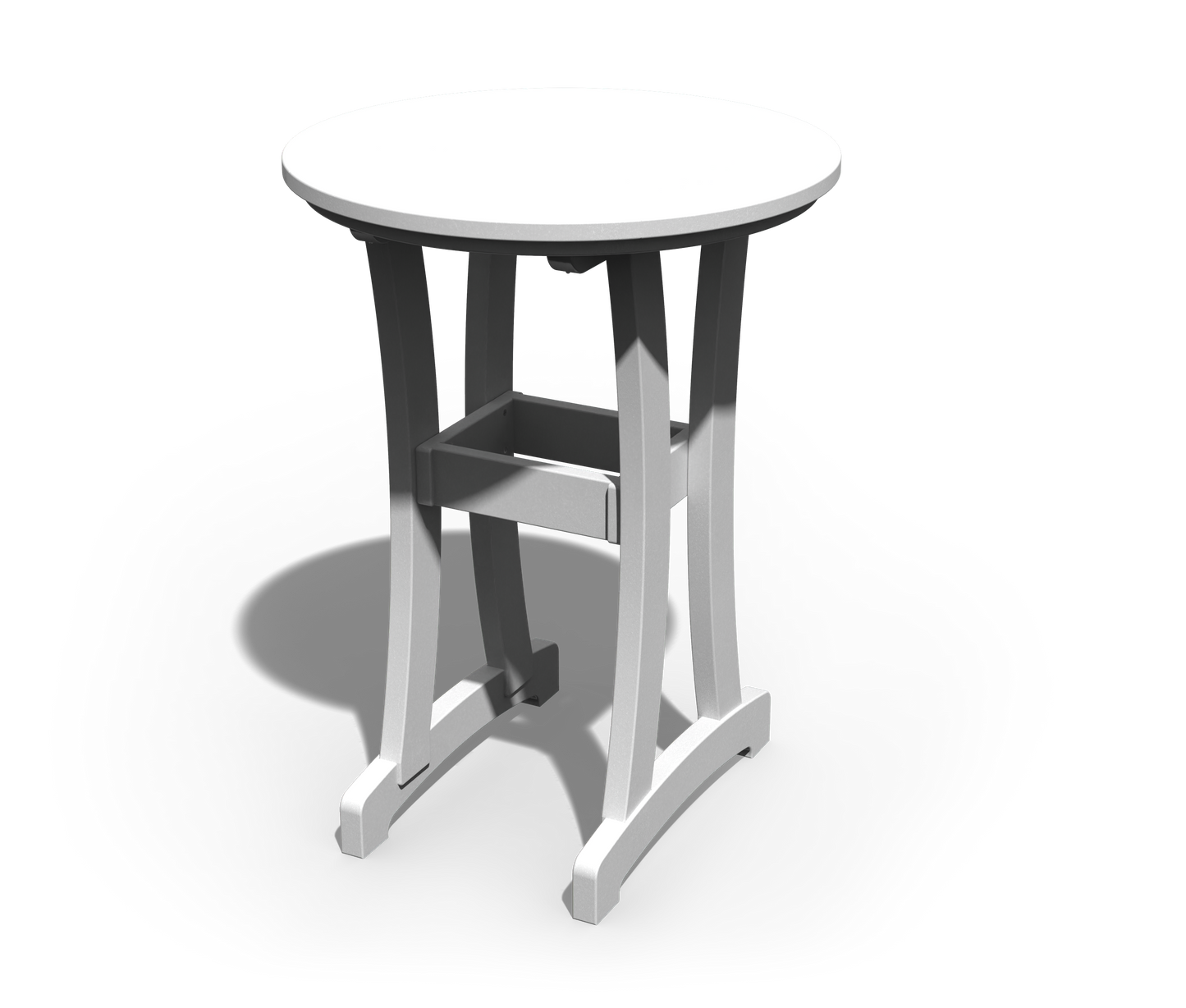Patiova Recycled Plastic 30" Round Legacy Bar Table - LEAD TIME TO SHIP 3 WEEKS