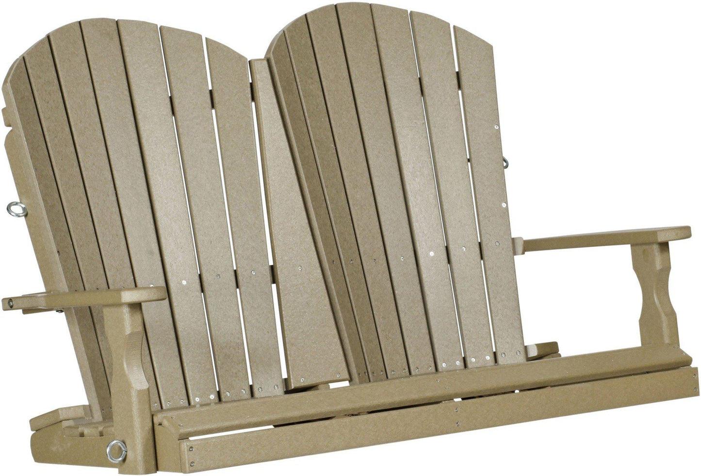 Leisure Lawns Amish Made Recycled Plastic 4' Fan-Back Porch Swing Model # 341 - LEAD TIME TO SHIP 4 WEEKS