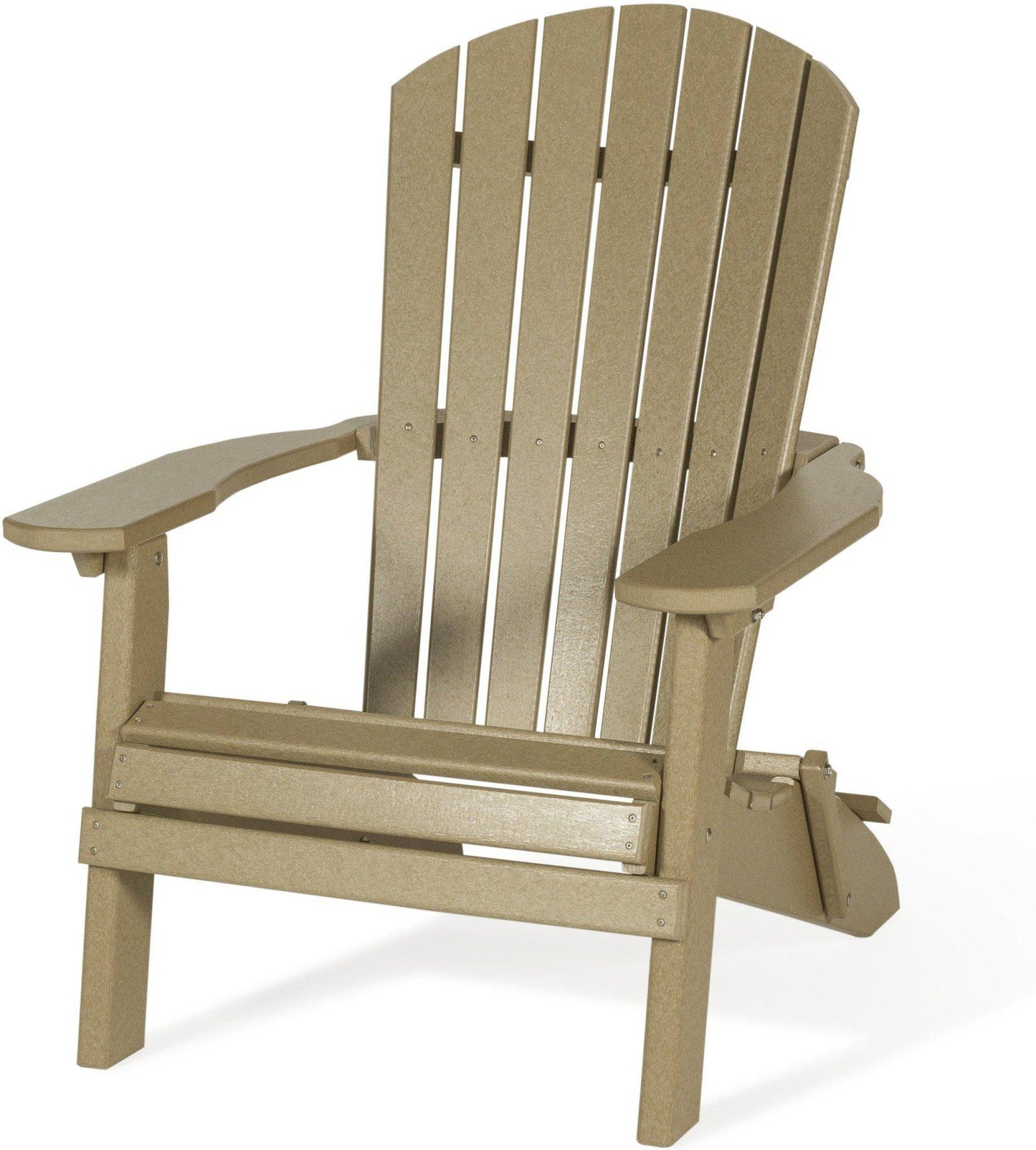 Leisure Lawns Amish Made Recycled Plastic Folding Fan-back Adirondack Chair Model #368 - LEAD TIME TO SHIP 4 WEEKS