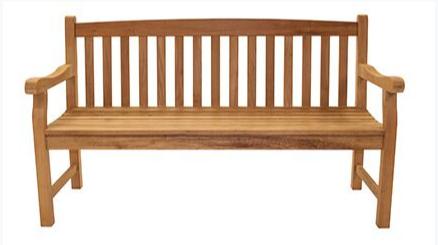 Royal Teak Collection Outdoor Classic Three-Seater Patio Bench - SHIPS WITHIN 1 TO 2 BUSINESS DAYS