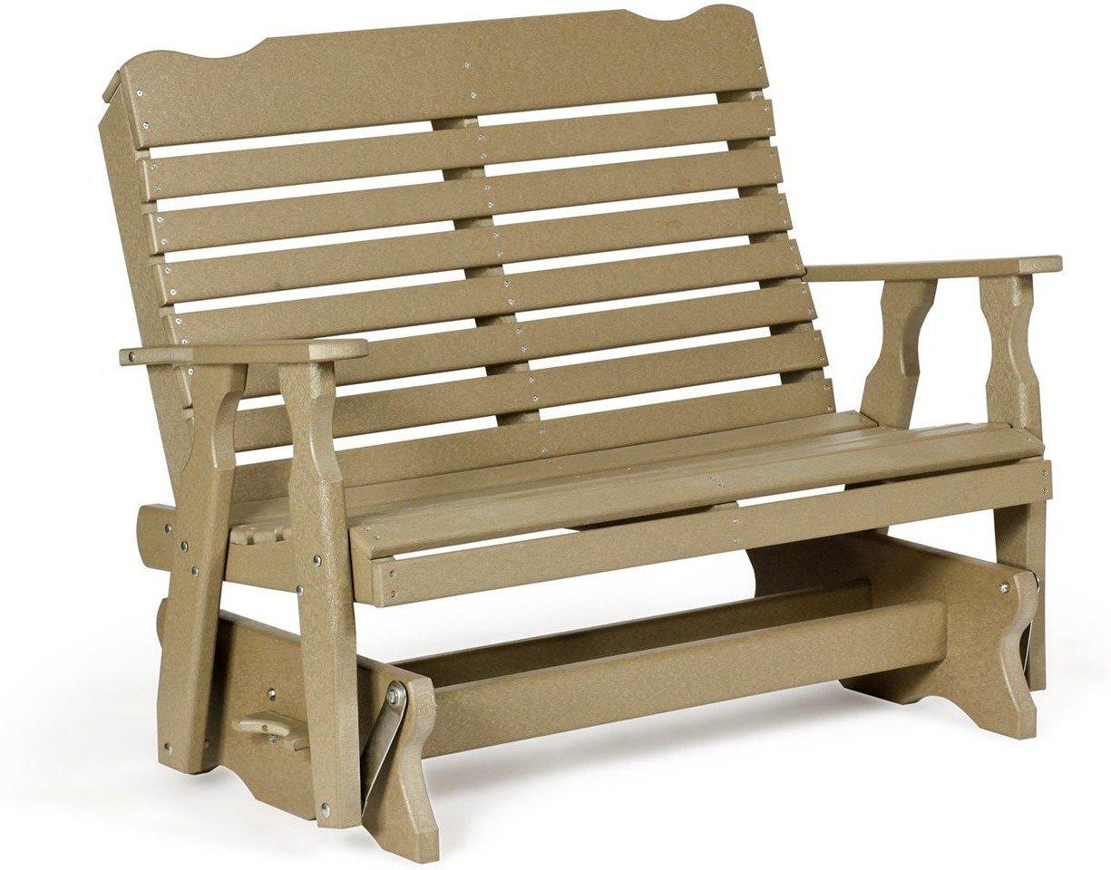 Leisure Lawns Amish Made Recycled Plastic 4' Curve-Back Glider Chair Model #406 - LEAD TIME TO SHIP 4 WEEKS