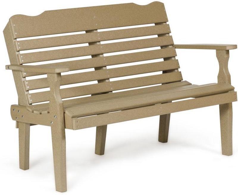Leisure Lawns Amish West Chester Poly 4' Park Bench Model #420 - LEAD TIME TO SHIP 6 WEEKS OR LESS