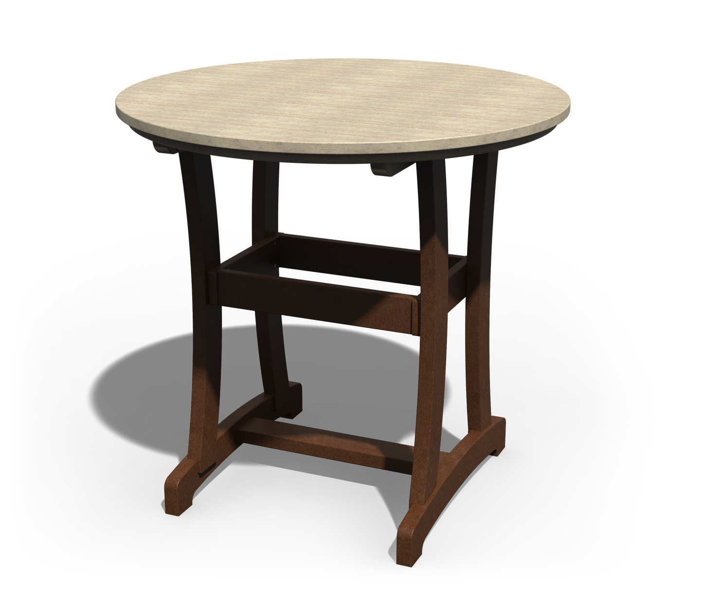 Patiova Recycled Plastic 42" Round Legacy Bar Table - LEAD TIME TO SHIP 3 WEEKS