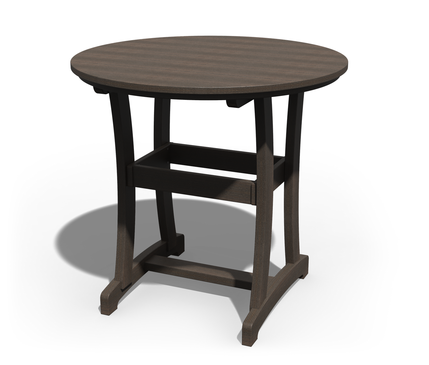 Patiova Recycled Plastic 42" Round Legacy Bar Table - LEAD TIME TO SHIP 3 WEEKS