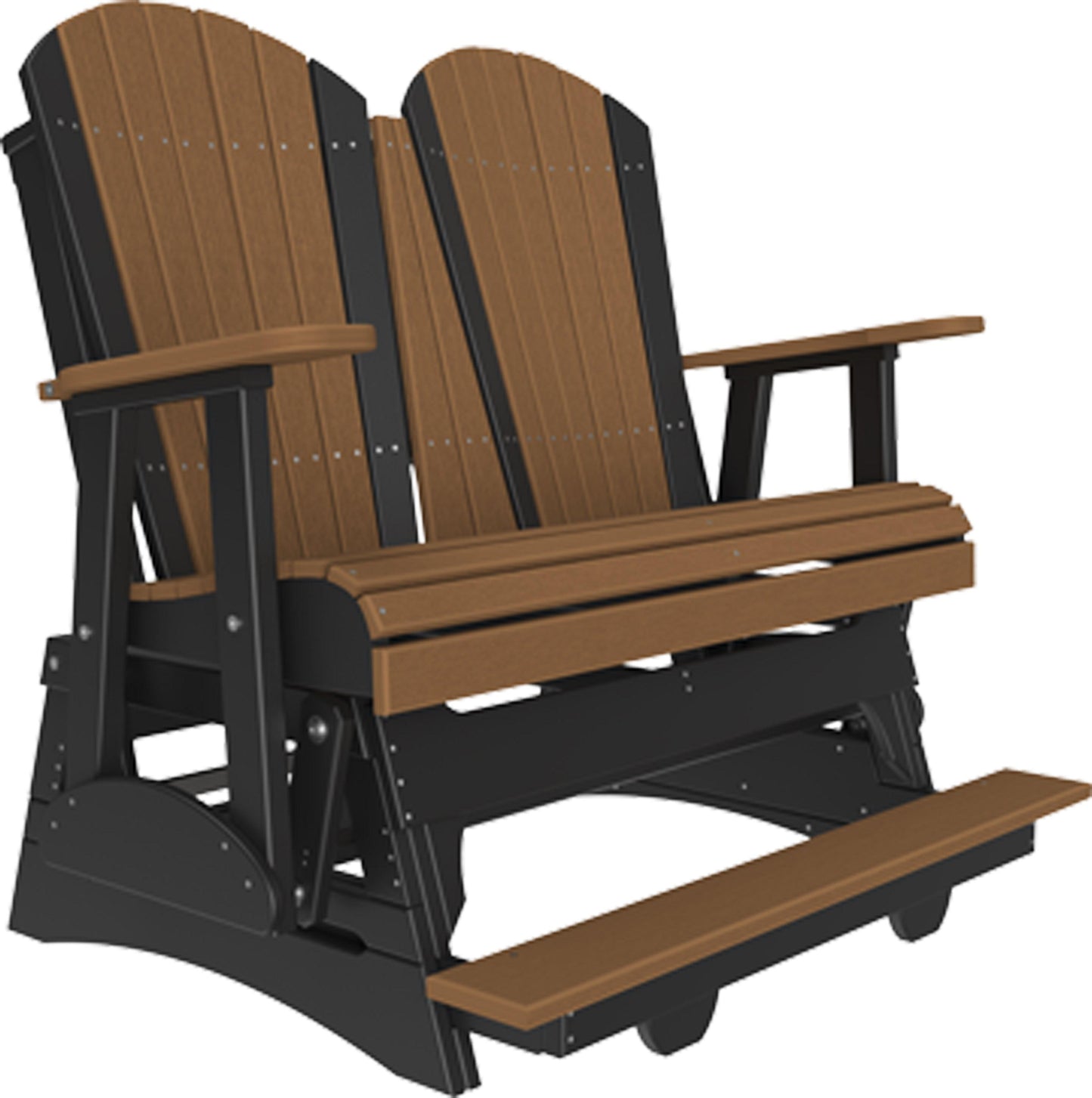 LuxCraft Recycled Plastic Counter Height 4' Adirondack Balcony Glider  - LEAD TIME TO SHIP 7 BUSINESS DAYS OR LESS