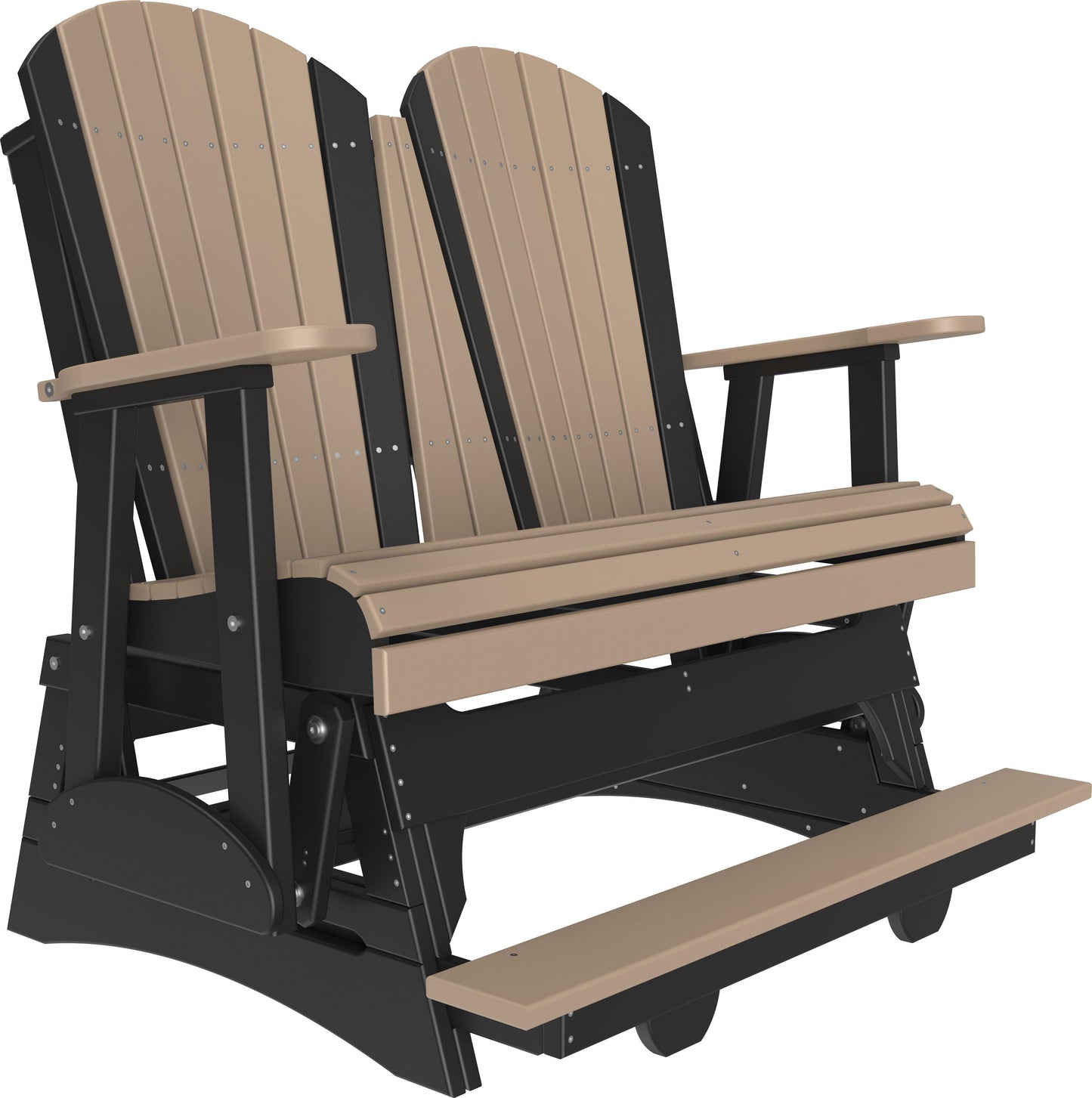 LuxCraft Recycled Plastic Counter Height 4' Adirondack Balcony Glider  - LEAD TIME TO SHIP 7 BUSINESS DAYS OR LESS