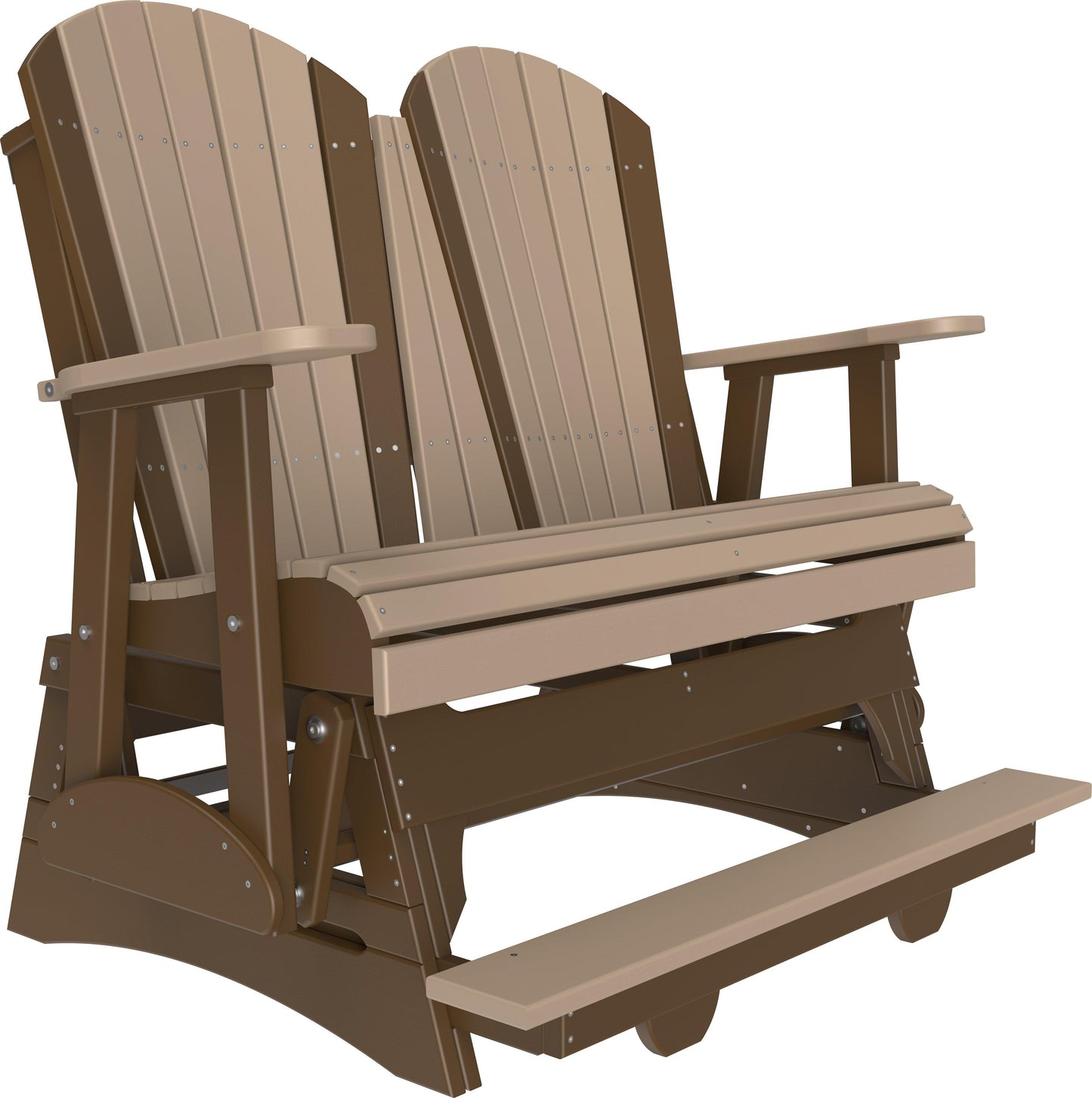 LuxCraft Recycled Plastic Counter Height 4' Adirondack Balcony Glider  - LEAD TIME TO SHIP 7 BUSINESS DAYS OR LESS