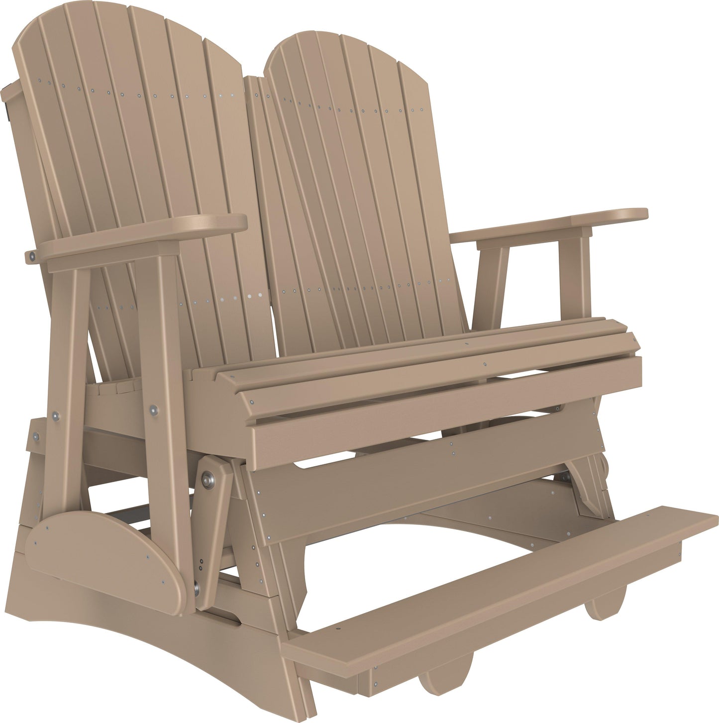 LuxCraft Recycled Plastic Counter Height 4' Adirondack Balcony Glider  - LEAD TIME TO SHIP 7 BUSINESS DAYS OR LESS
