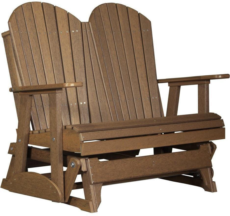 LuxCraft Recycled Plastic 4' Adirondack Glider Chair - Rocking Furniture