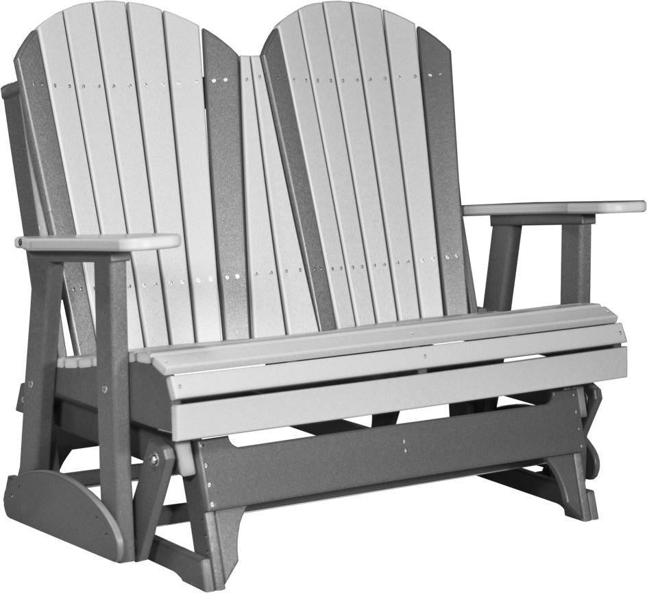 LuxCraft Recycled Plastic 4' Adirondack Glider Chair - Rocking Furniture