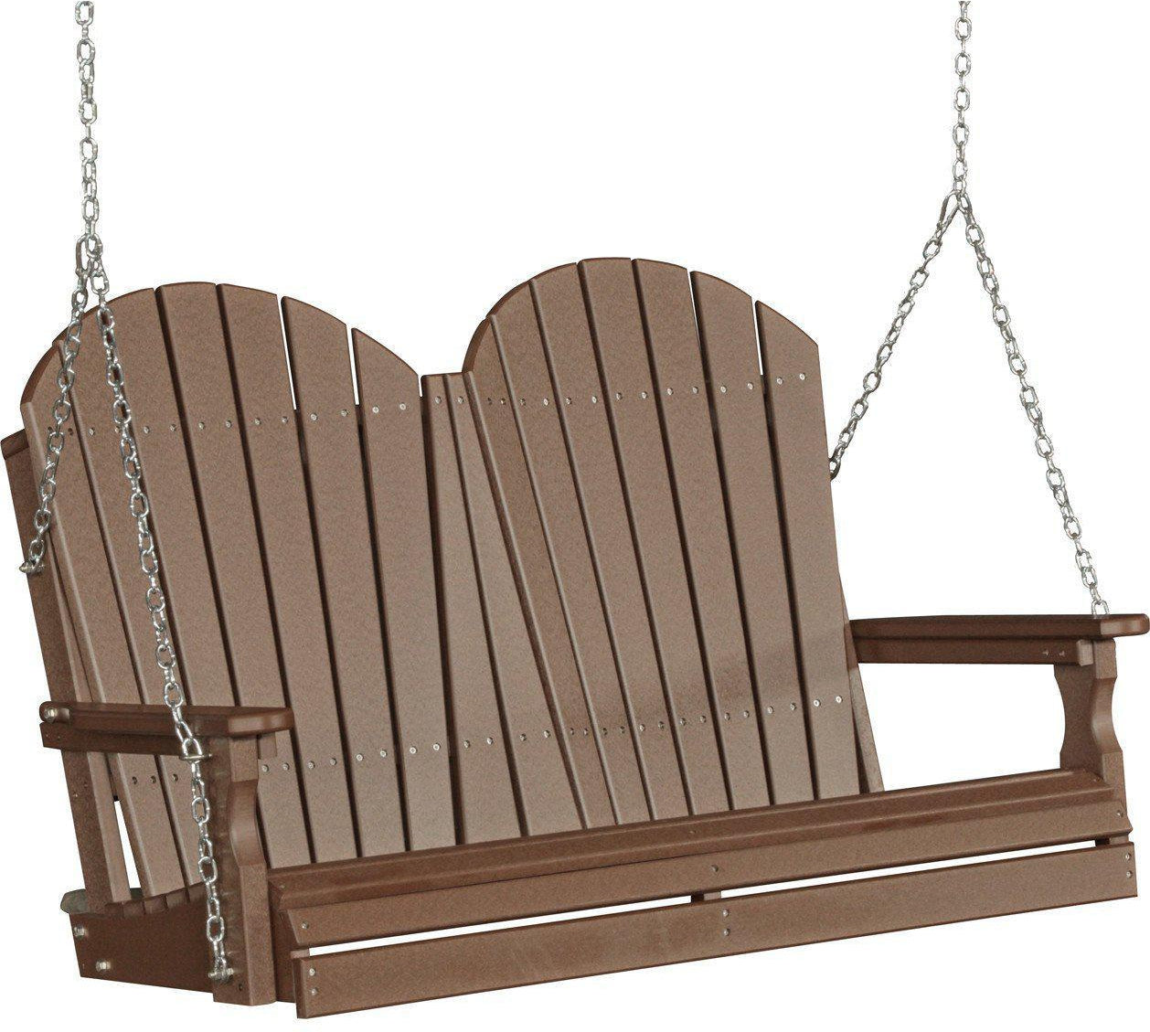 LuxCraft Adirondack 4ft. Recycled Plastic Porch Swing - Rocking Furniture