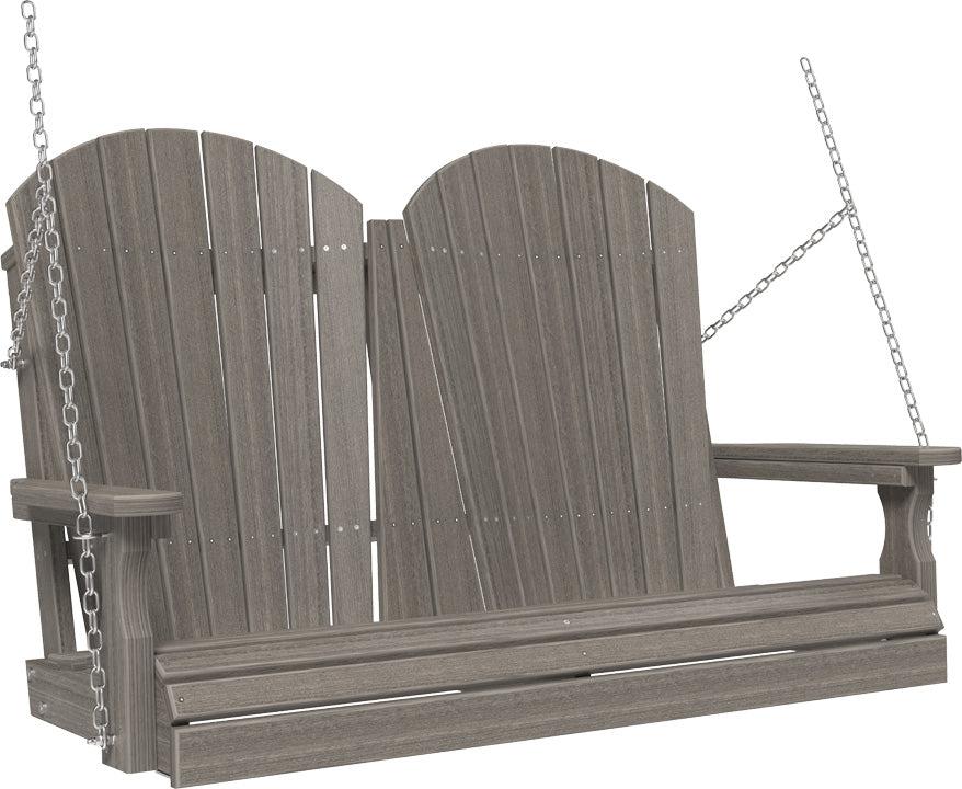 poly adirondack swing coastalgray