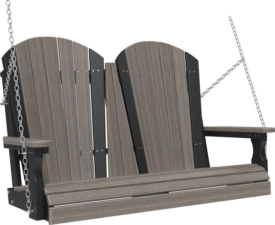 poly adirondack swing coastalgray