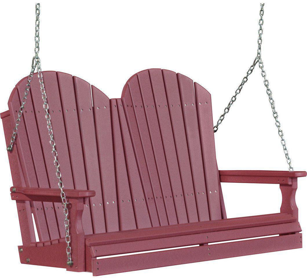 LuxCraft Adirondack 4ft. Recycled Plastic Porch Swing - Rocking Furniture