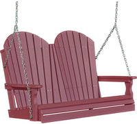 LuxCraft Adirondack 4ft. Recycled Plastic Porch Swing - Rocking Furniture