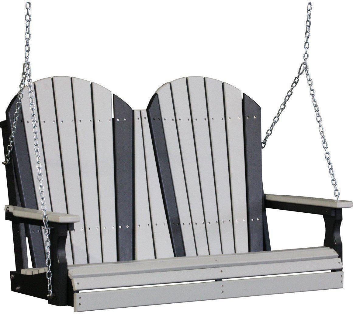 LuxCraft Adirondack 4ft. Recycled Plastic Porch Swing - Rocking Furniture