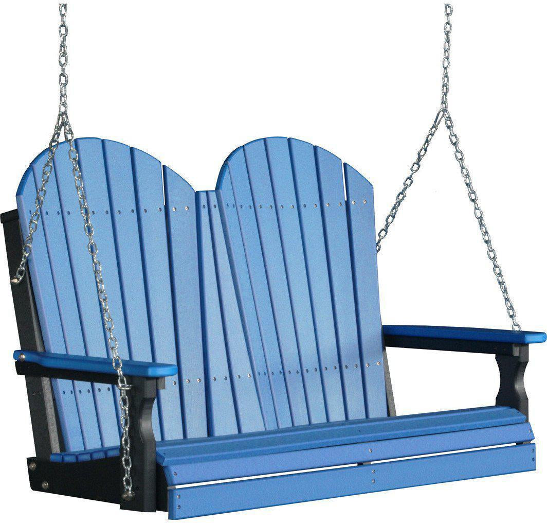 LuxCraft Adirondack 4ft. Recycled Plastic Porch Swing - Rocking Furniture