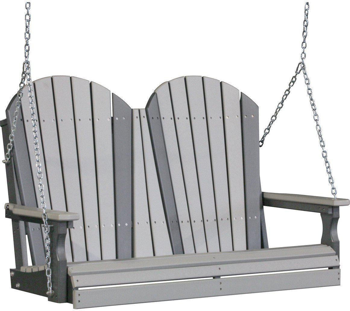 LuxCraft Adirondack 4ft. Recycled Plastic Porch Swing - Rocking Furniture