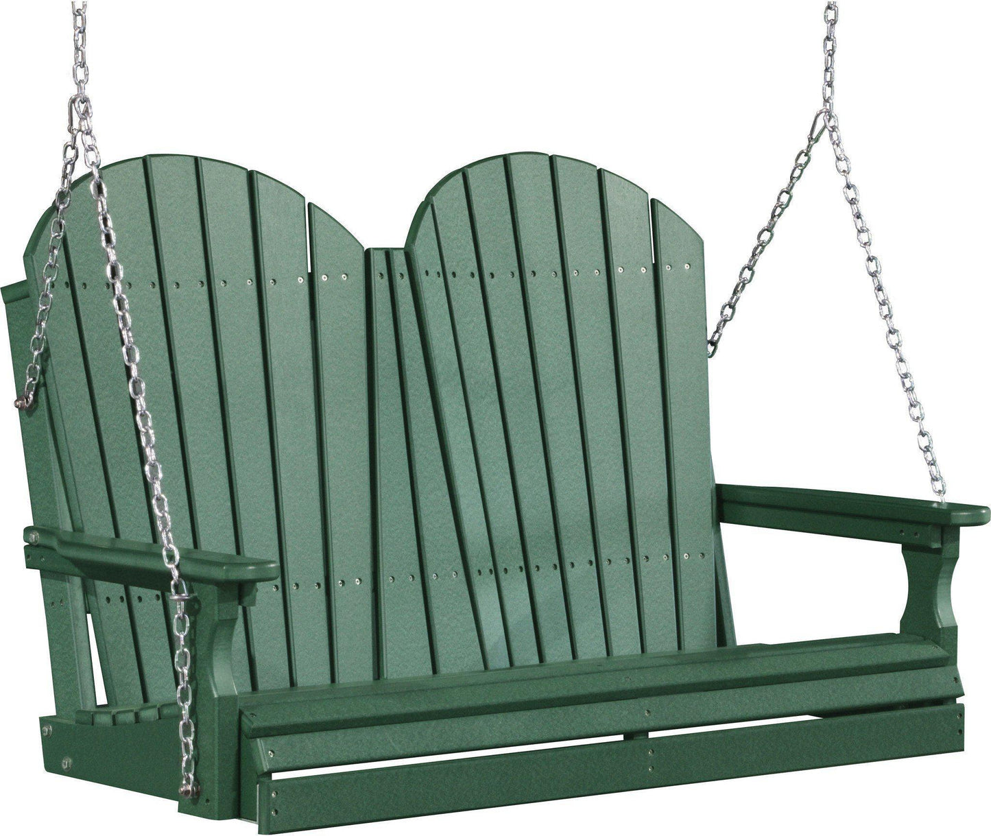 LuxCraft Adirondack 4ft. Recycled Plastic Porch Swing - Rocking Furniture