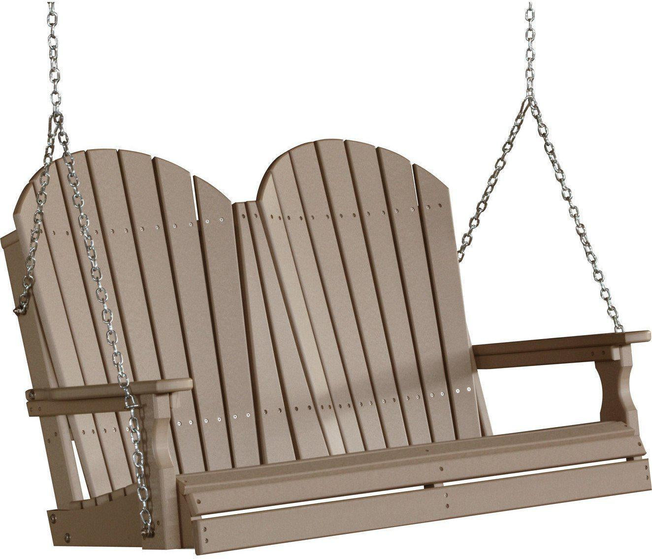 LuxCraft Adirondack 4ft. Recycled Plastic Porch Swing - Rocking Furniture