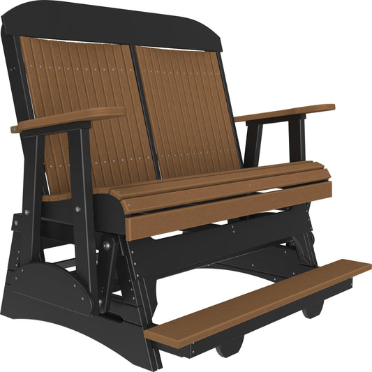 LuxCraft Counter Height Recycled Plastic 4' Classic Balcony Glider  - LEAD TIME TO SHIP7 BUSINESS DAYS OR LESS