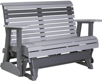 LuxCraft Rollback Recycled Plastic 4ft. Patio Glider - Rocking Furniture