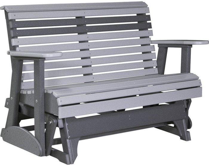 LuxCraft Rollback Recycled Plastic 4ft. Patio Glider - Rocking Furniture