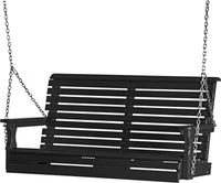 LuxCraft Rollback 4ft Recycled Plastic Porch Swing - Rocking Furniture