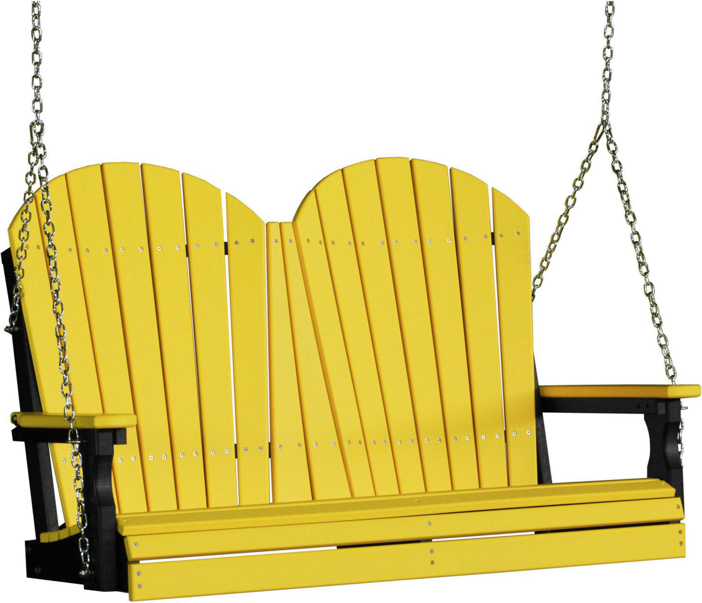 LuxCraft Adirondack 4ft. Recycled Plastic Porch Swing - Rocking Furniture