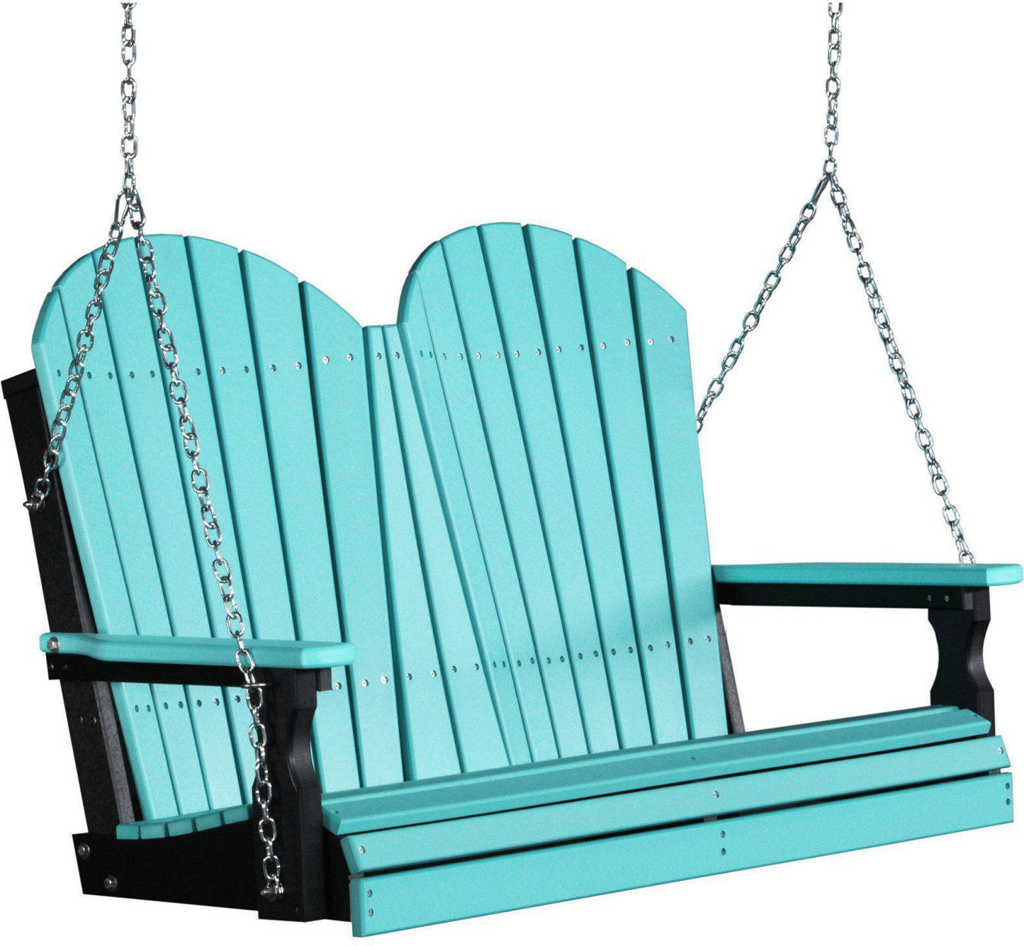 LuxCraft Adirondack 4ft. Recycled Plastic Porch Swing - Rocking Furniture