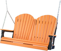 LuxCraft Adirondack 4ft. Recycled Plastic Porch Swing - Rocking Furniture