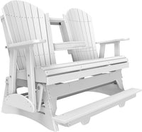 luxcraft counter height recycled plastic 5ft adirondack balcony glider white